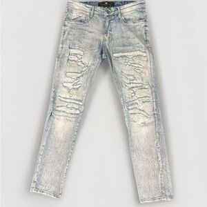 Jordan Craig Legacy Edition Light Blue Distressed Skinny Jeans